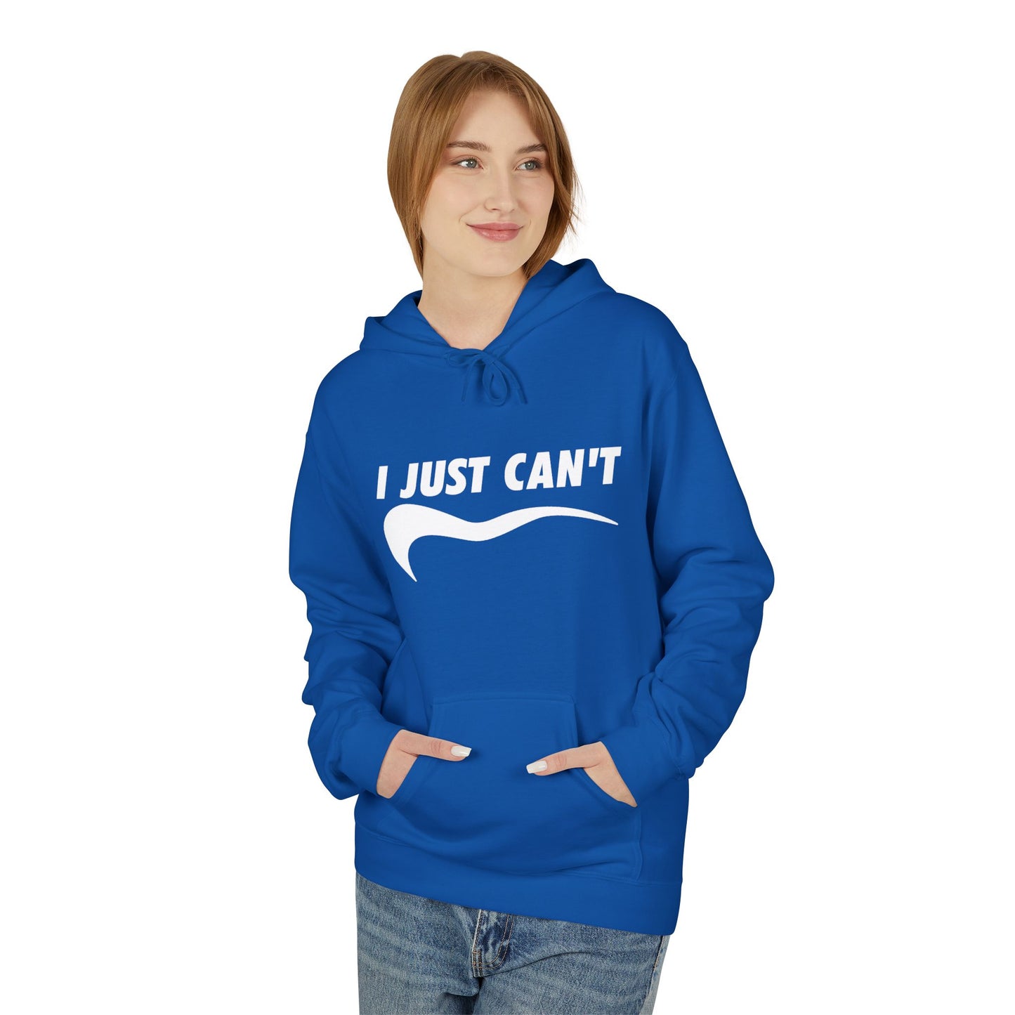 White I Just Can't Hoodie