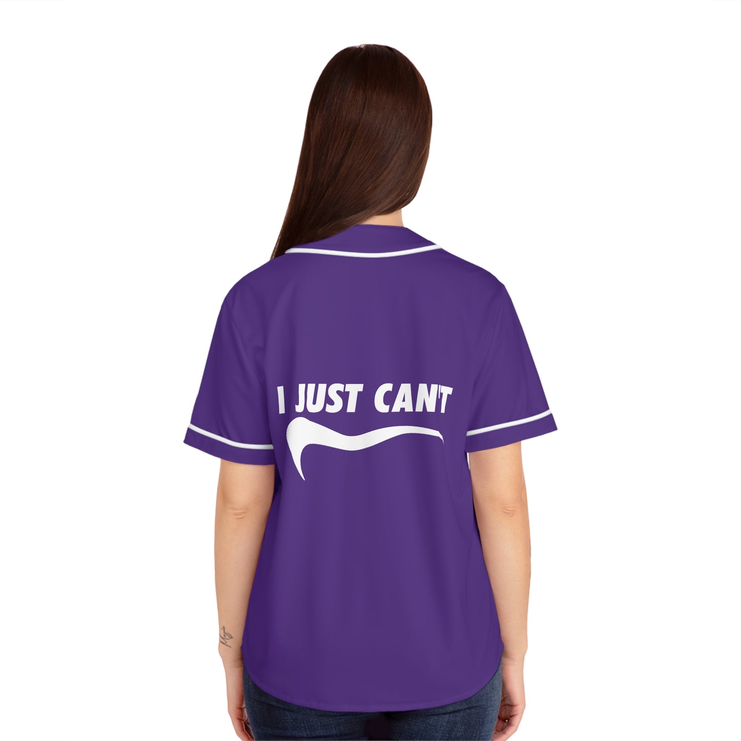 Copy of black I just can't Women's Baseball Jersey