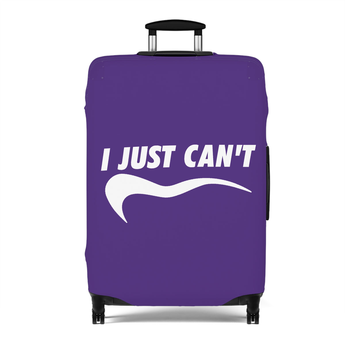 I Just Can't Luggage Cover Purple