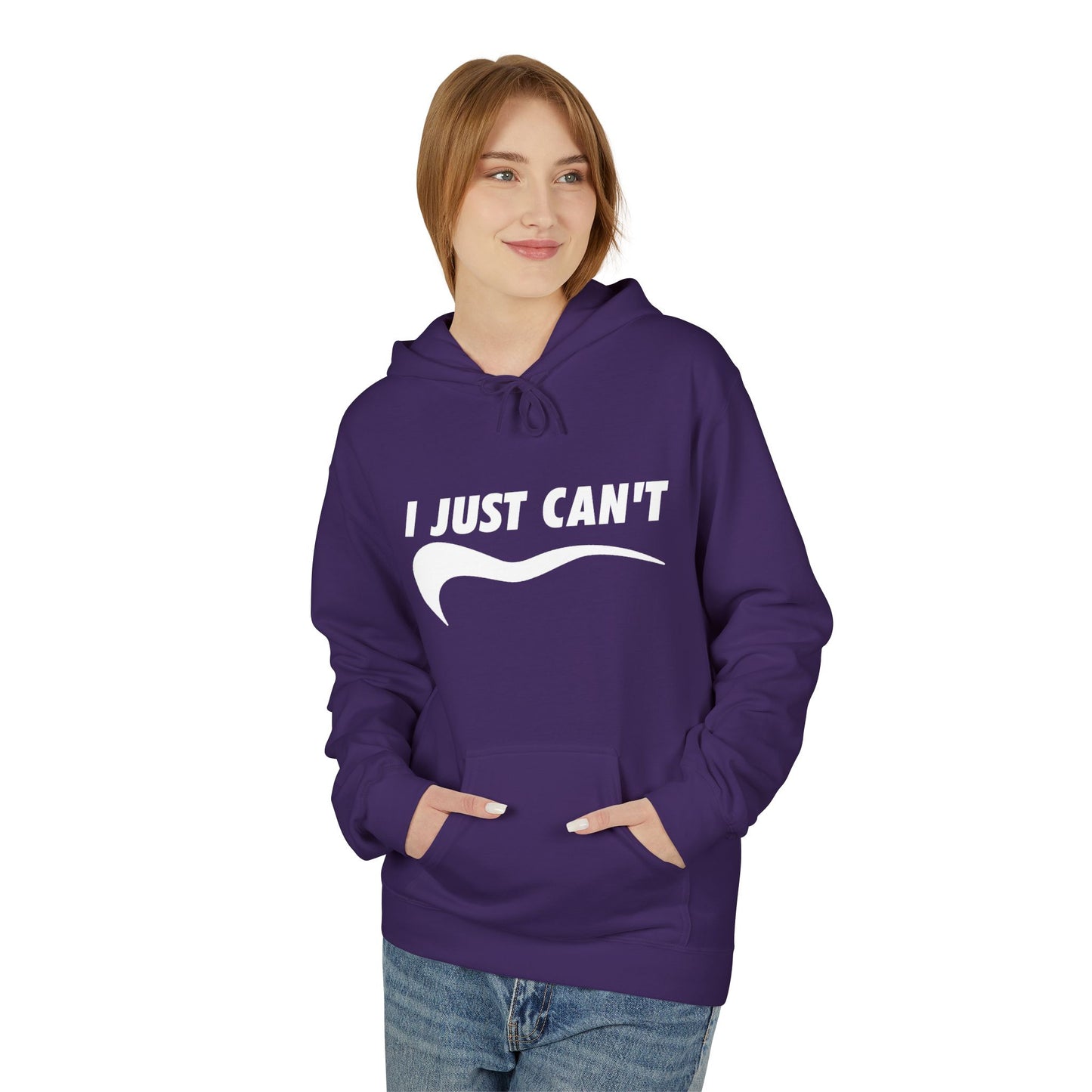 White I Just Can't Hoodie