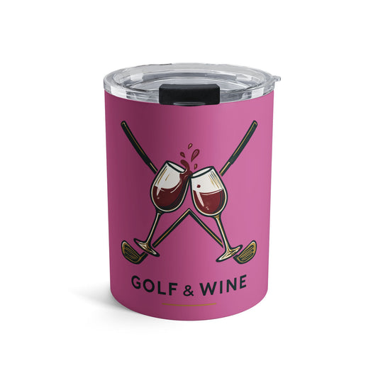 Pink Golf and Wine Whiskey/Wine Tumbler
