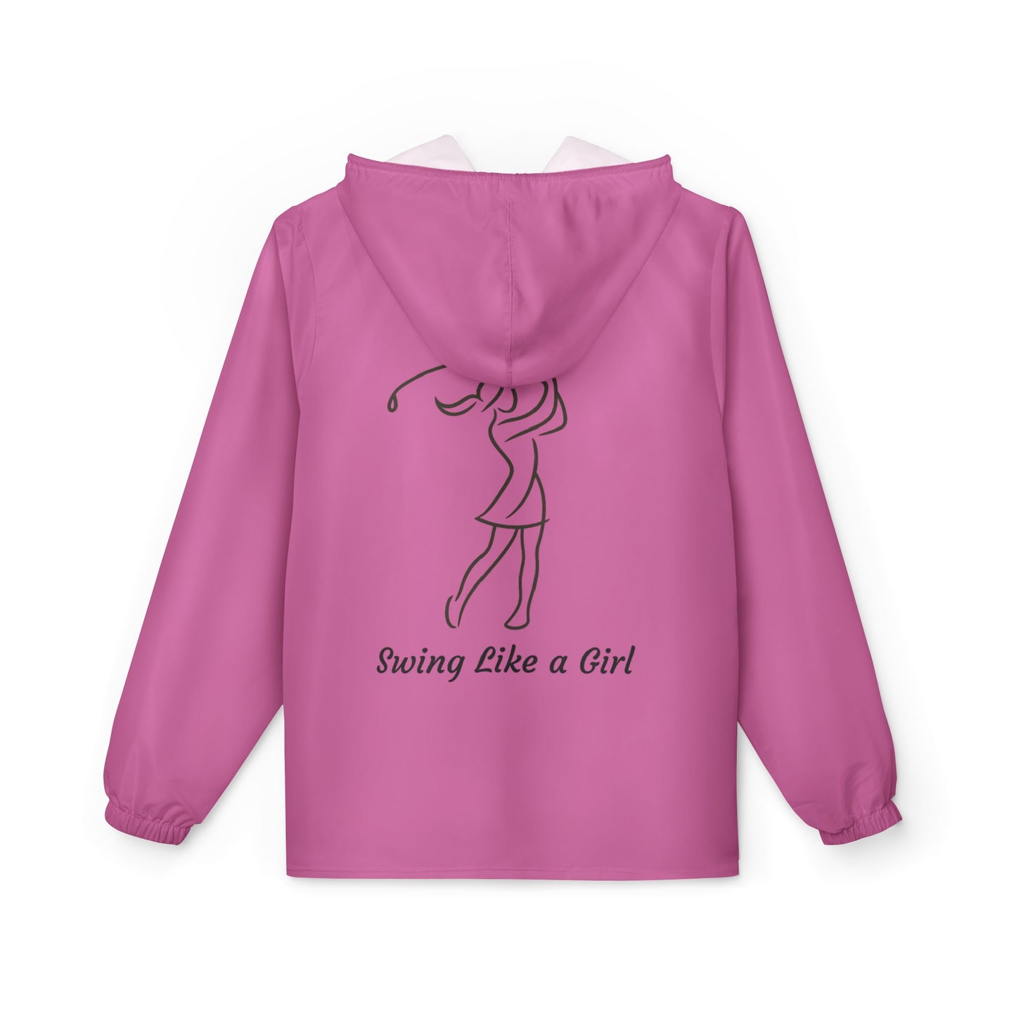 Pink Golf Gal Swing Like a Girl Windbreaker Jacket