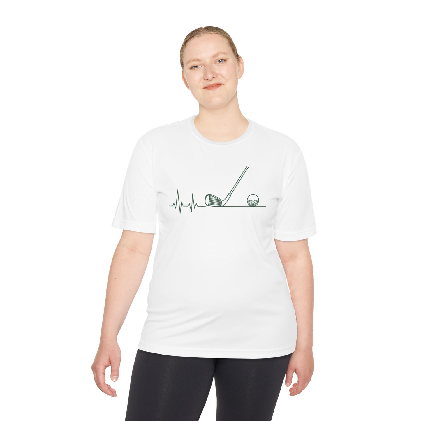 Golf heartbeat moisture wicking tee unisex