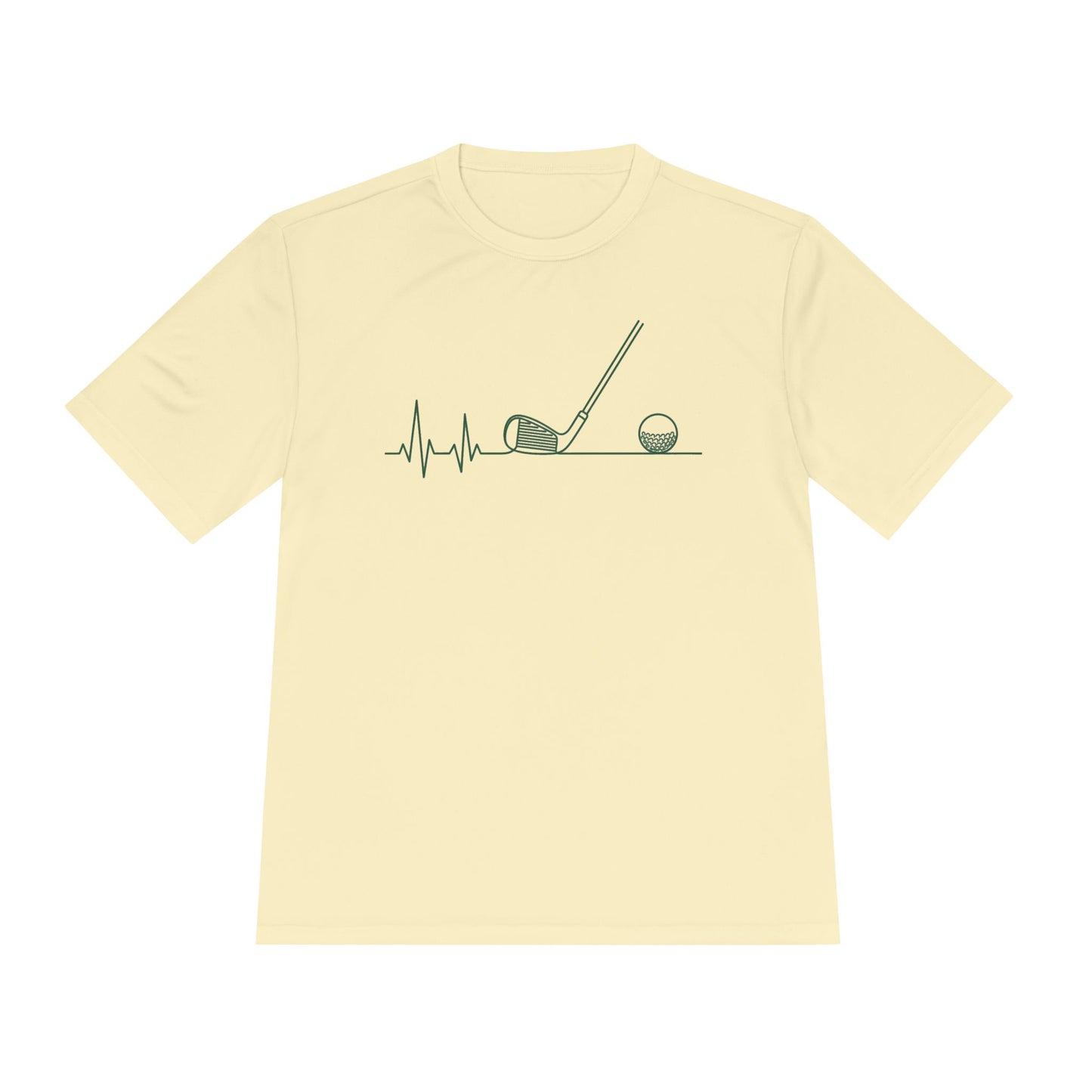 Golf heartbeat moisture wicking tee unisex