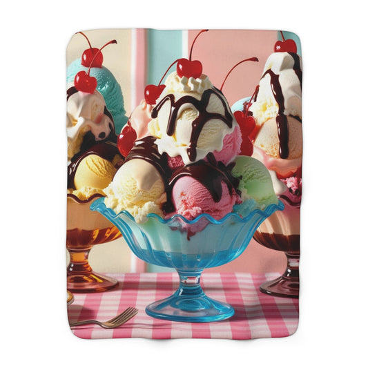 Sundae Sherpa Fleece Blanket