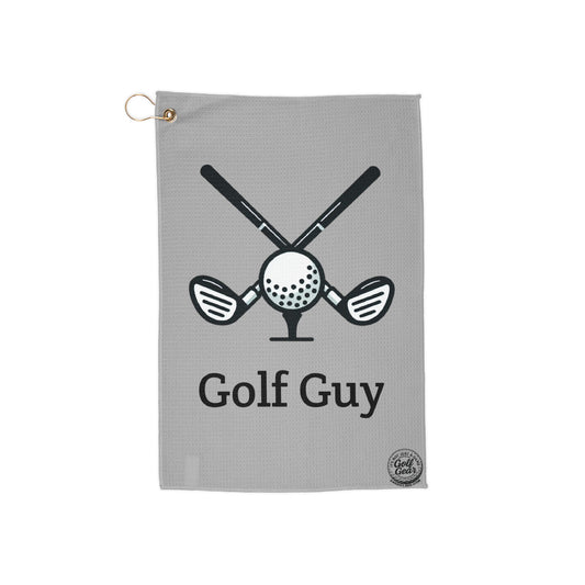 grey golf guy Golf Towels