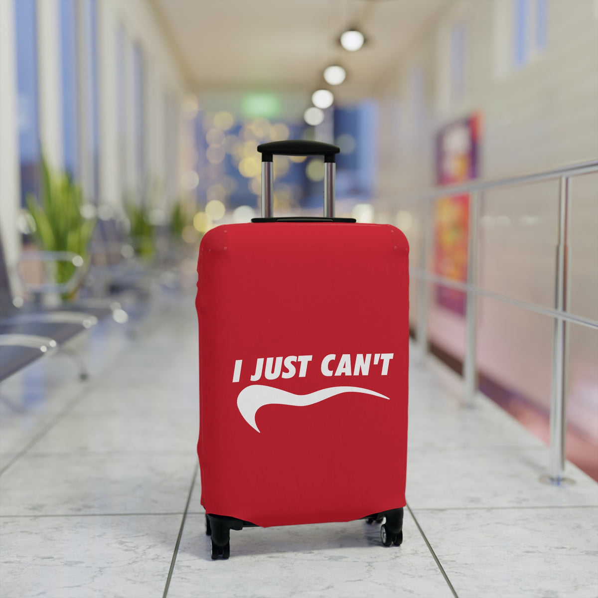 I Just Can't Luggage Cover Red