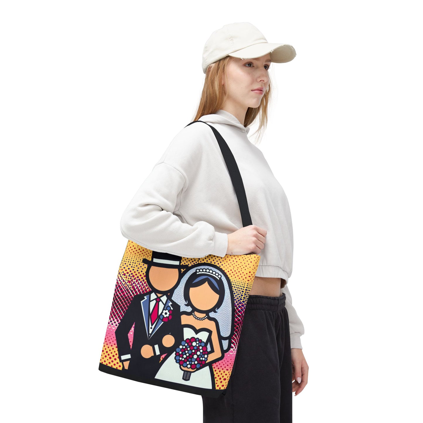 pop art bride and groom Tote Bag