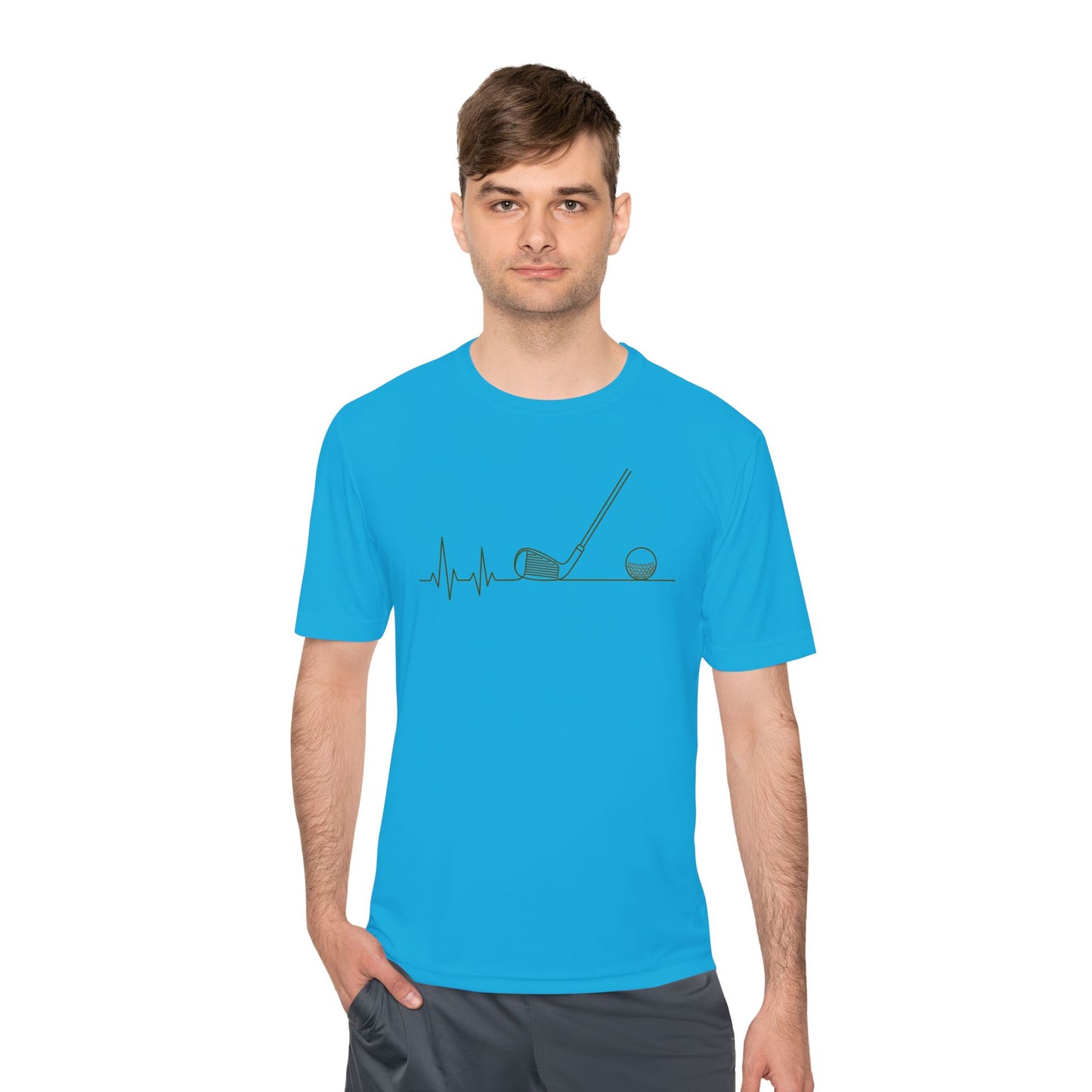 Golf heartbeat moisture wicking tee unisex
