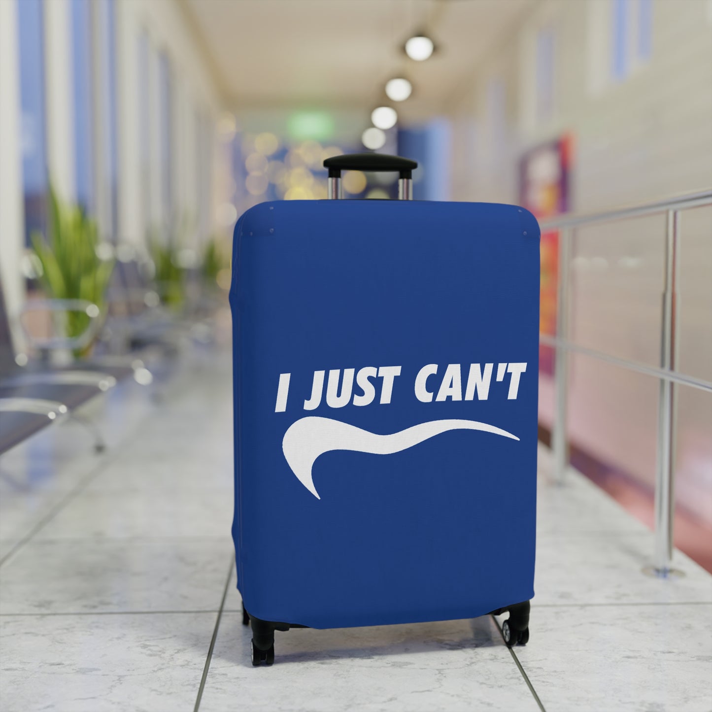 I Just Can't Luggage Cover Blue