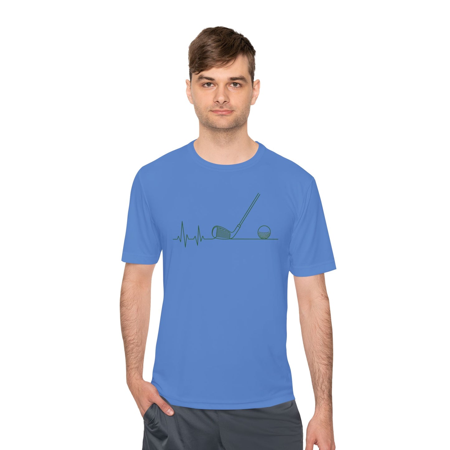 Golf heartbeat moisture wicking tee unisex