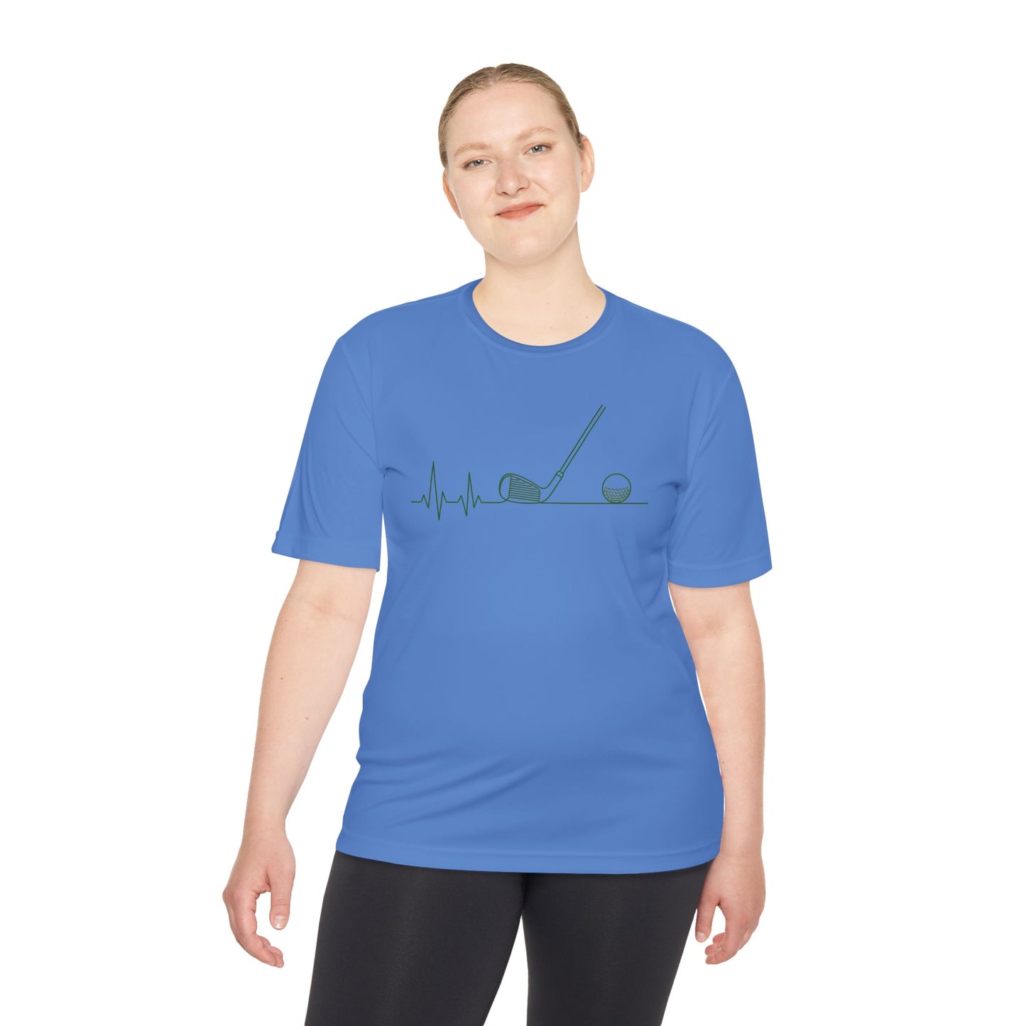 Golf heartbeat moisture wicking tee unisex