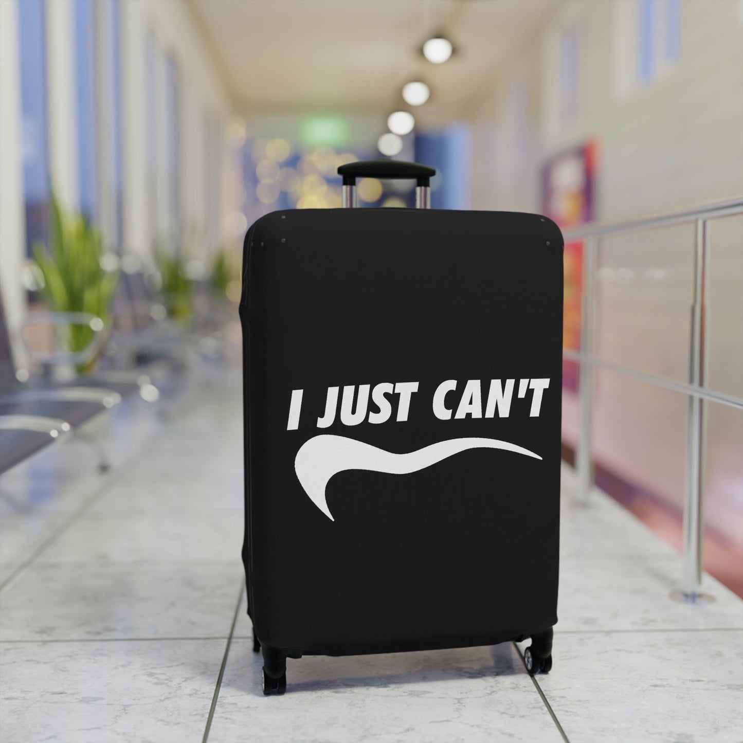 I Just Can't Luggage Cover Black